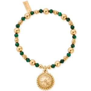 ChloBo Wandering Free Malachite Bracelet - Gold