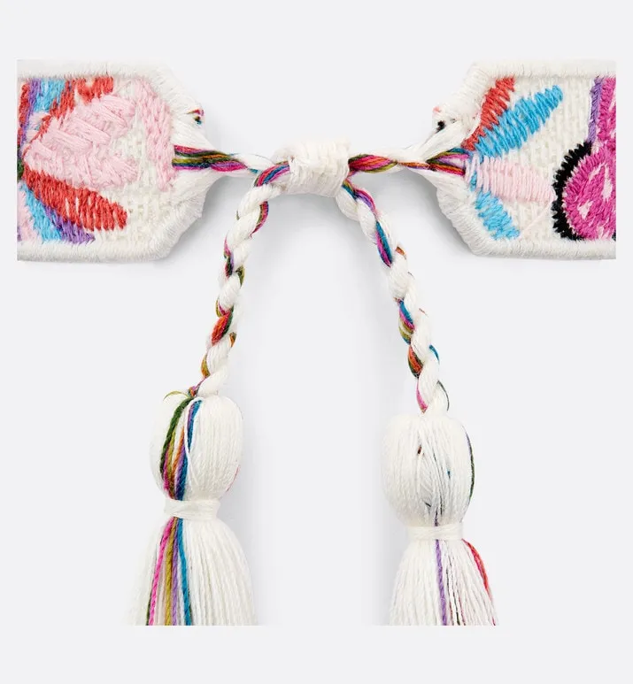 Christian Dior Bracelet Set • Multicolor and White Toile de Jouy Fantastica Embroidery