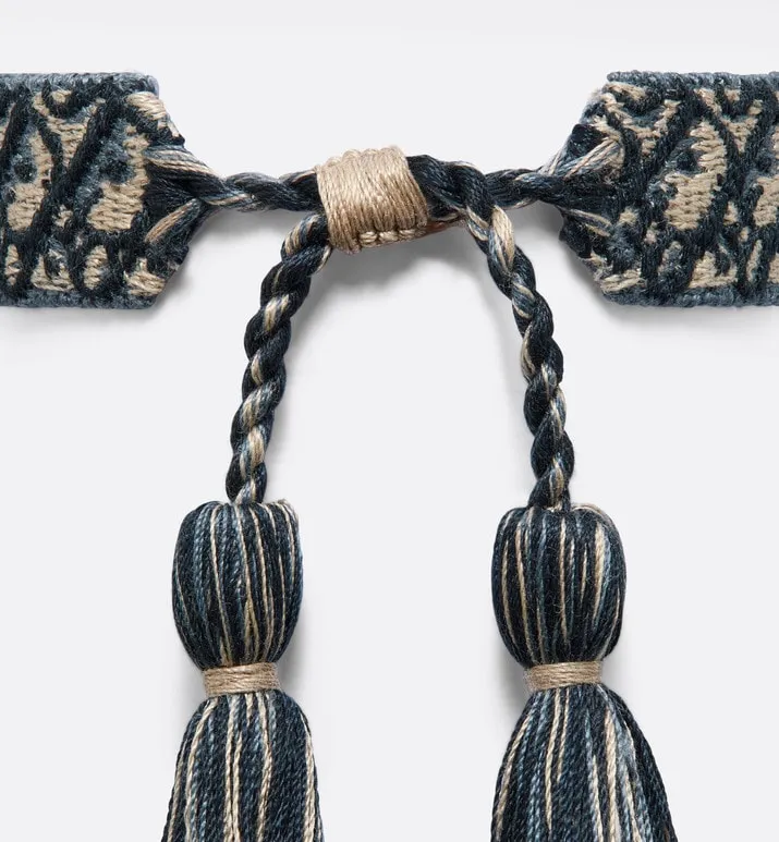 Christian Dior Bracelet Set • Navy Blue Dior Oblique Embroidery