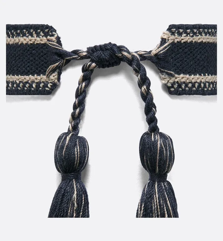 Christian Dior Bracelet Set • Navy Blue Dior Oblique Embroidery