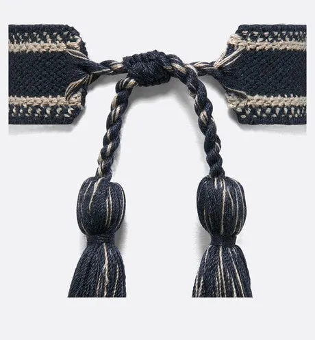 Christian Dior Bracelet Set • Navy Blue Dior Oblique Embroidery