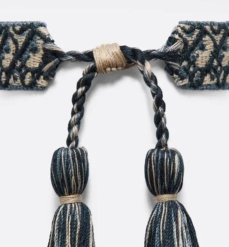 Christian Dior Bracelet Set • Navy Blue Dior Oblique Embroidery
