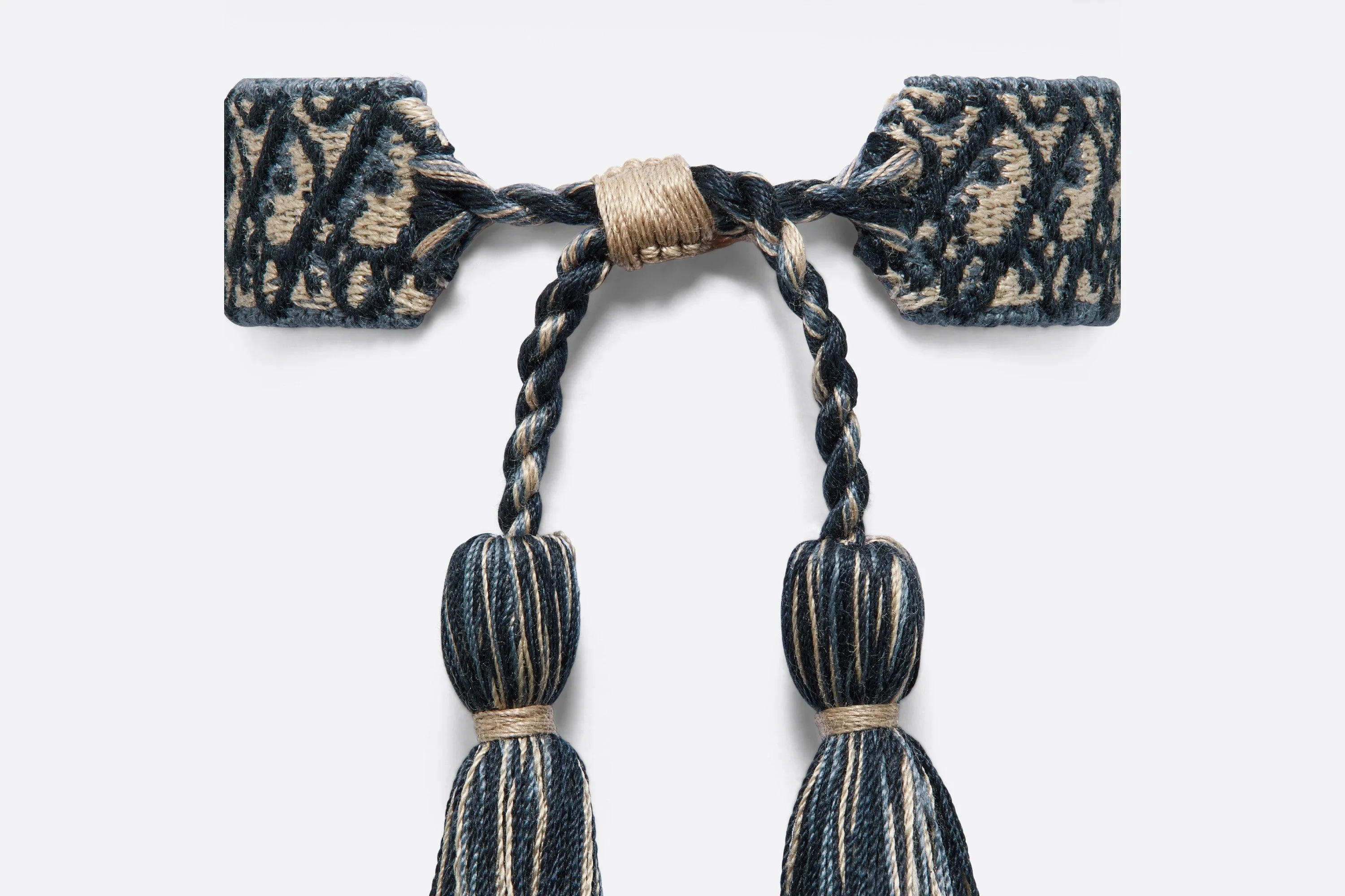 Christian Dior Bracelet Set • Navy Blue Dior Oblique Embroidery
