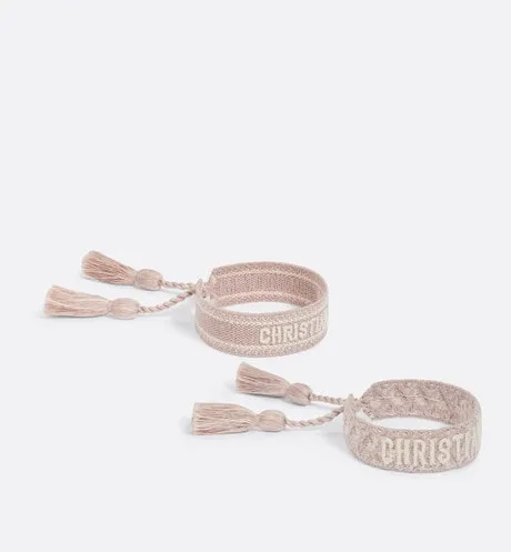 Christian Dior Bracelet Set • Rose Des Vents Dior Oblique Embroidery