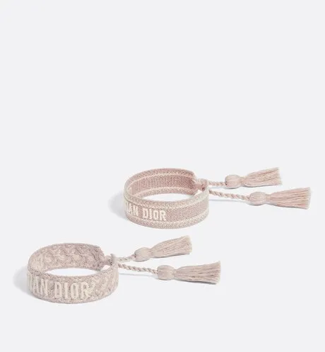 Christian Dior Bracelet Set • Rose Des Vents Dior Oblique Embroidery