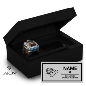 Christopher Newport Mens Basketball 2023  Championship Black Standard Window Ring Box