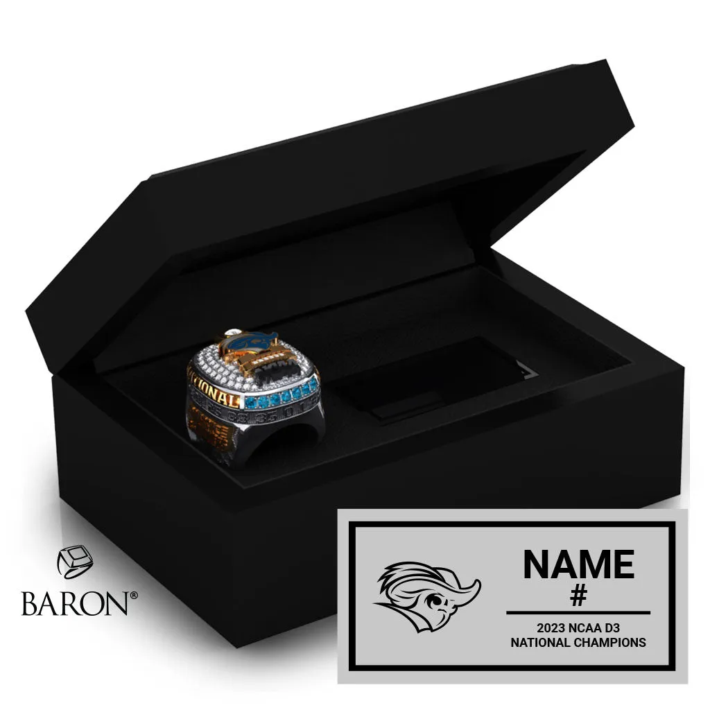 Christopher Newport Mens Basketball 2023  Championship Black Standard Window Ring Box