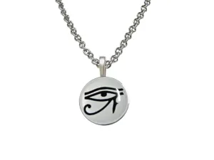 Circular Eye of Horus Pendant Necklace