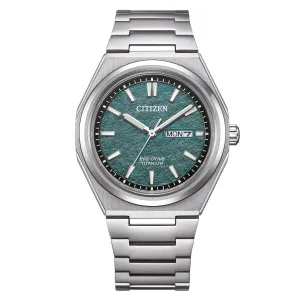 Citizen AW0130-85 AW0130-85XE AW0130-85X Zenshin Green Dial Eco-Drive Super Titanium Watch