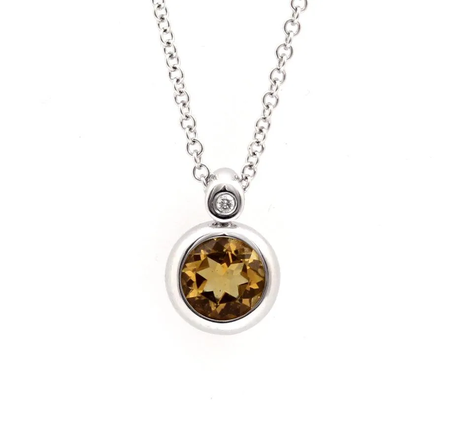 Citrine Lady Bug Pendant