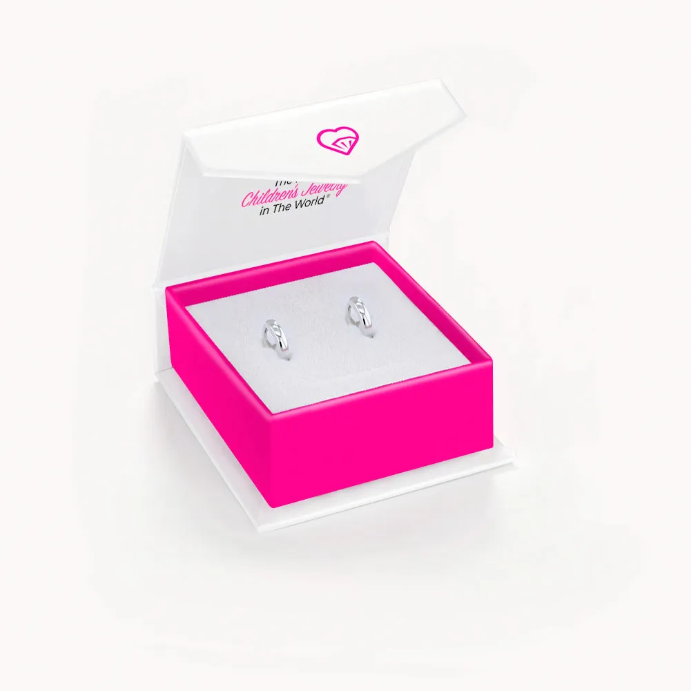 Classic 2mm Polished 7-11mm Baby / Toddler / Kids Earrings Hoop/Huggie - Sterling Silver