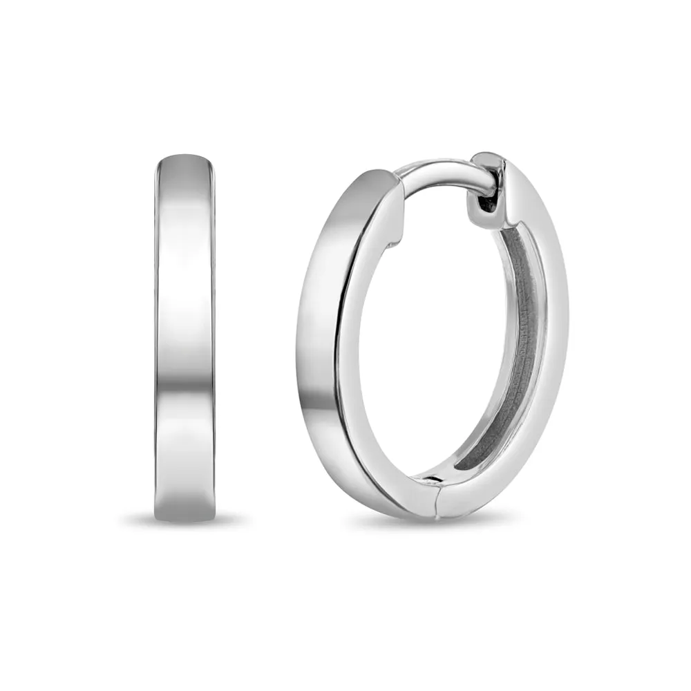 Classic 2mm Polished 7-11mm Baby / Toddler / Kids Earrings Hoop/Huggie - Sterling Silver