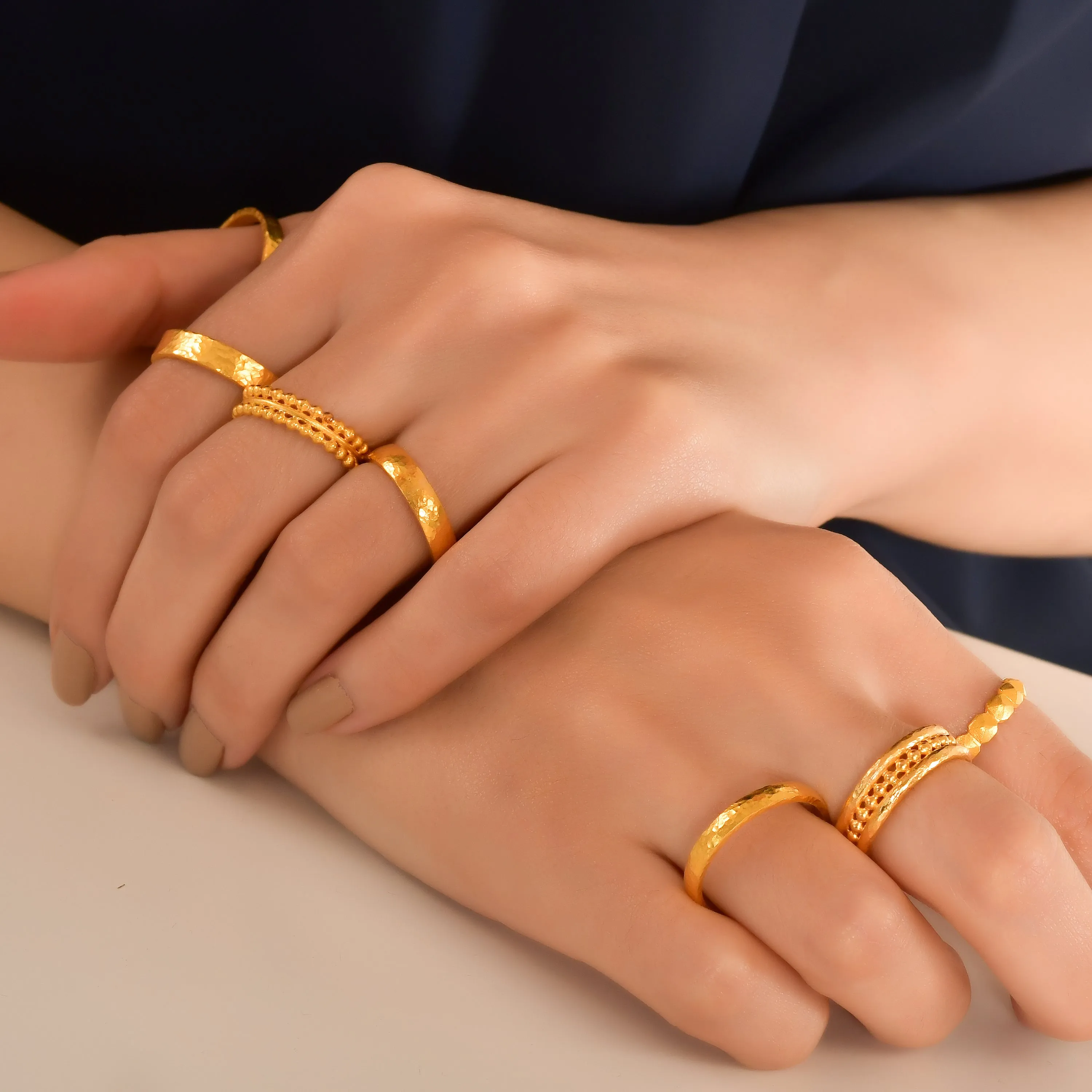 Classic Hammered Band Ring