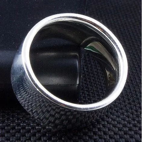 Classic pure silver band ring