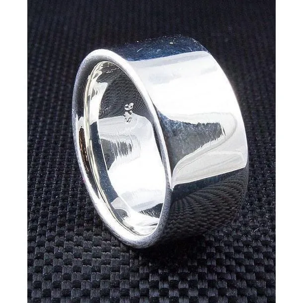 Classic pure silver band ring