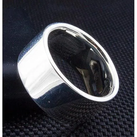 Classic pure silver band ring