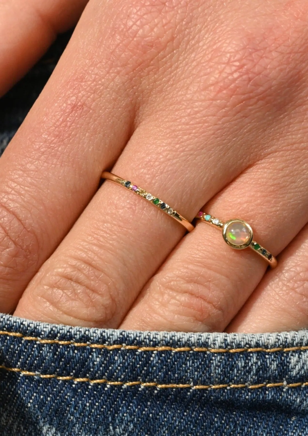 Classic Rainbow Gems Stack Band
