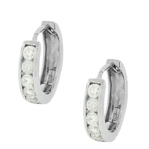 Classic Silver Huggie Earrings