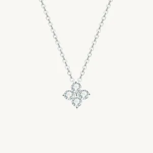 Clover Solitaire Moissanite Necklace 1 Carat