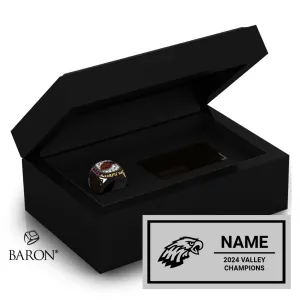 Clovis West Cheer 2023 Championship Black Standard Window Ring Box