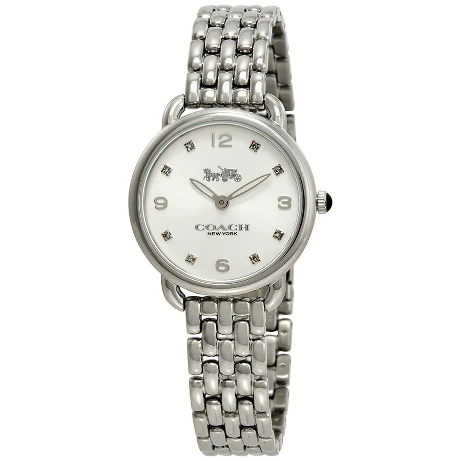 Coach Delancey Slim Quartz Crystal Silver Dial Ladies Watch 14502781