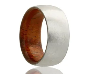 Cobalt Koa Wood Inlay Ring