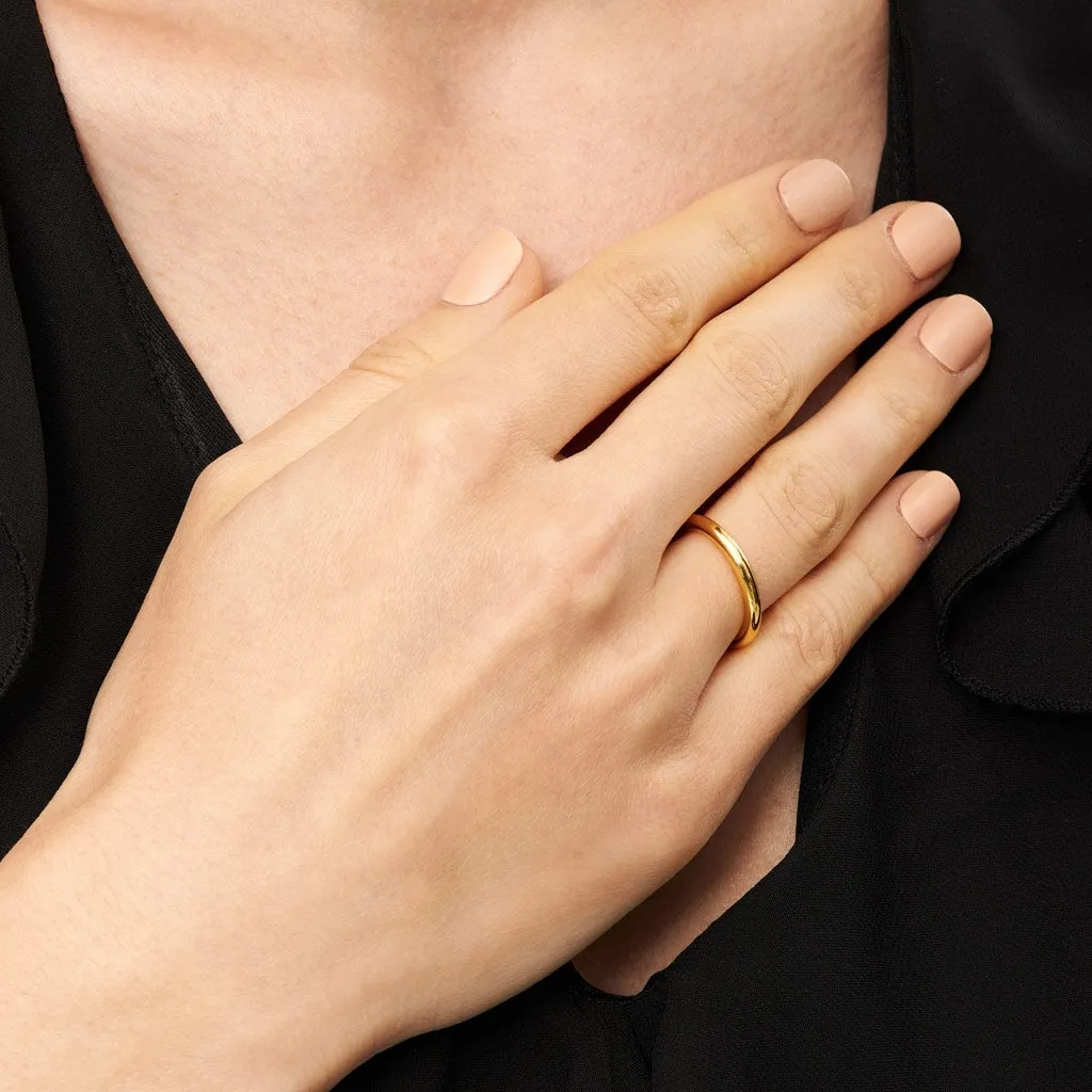 Color Ring shiny - Gold plated