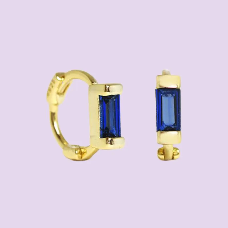 Colorful CZ Diamond Huggies