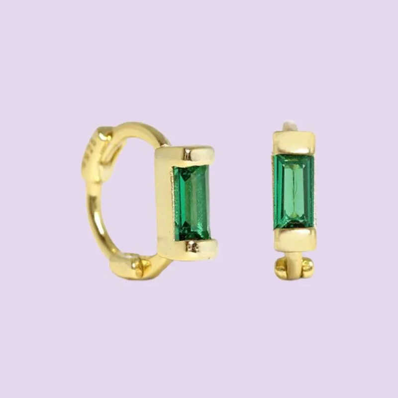 Colorful CZ Diamond Huggies