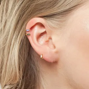 Colorful CZ Diamond Huggies