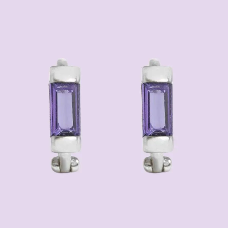 Colorful CZ Diamond Huggies