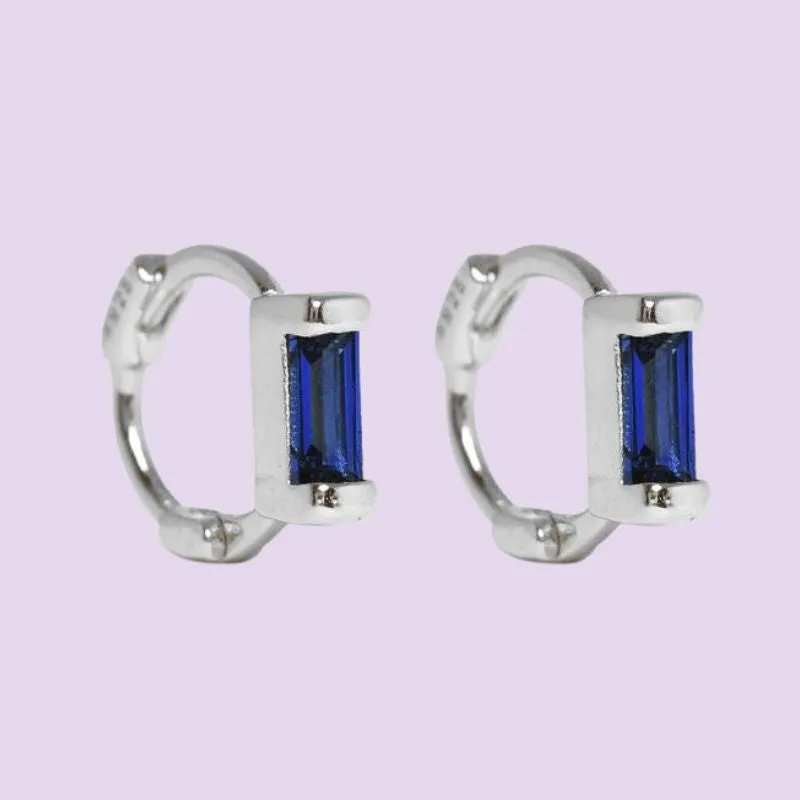 Colorful CZ Diamond Huggies