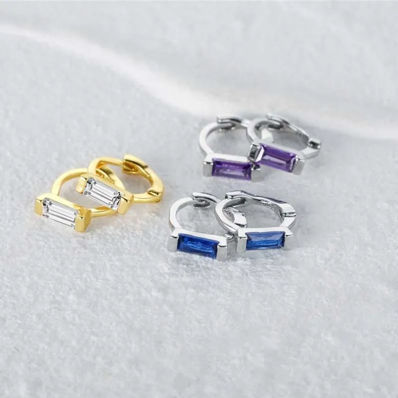 Colorful CZ Diamond Huggies