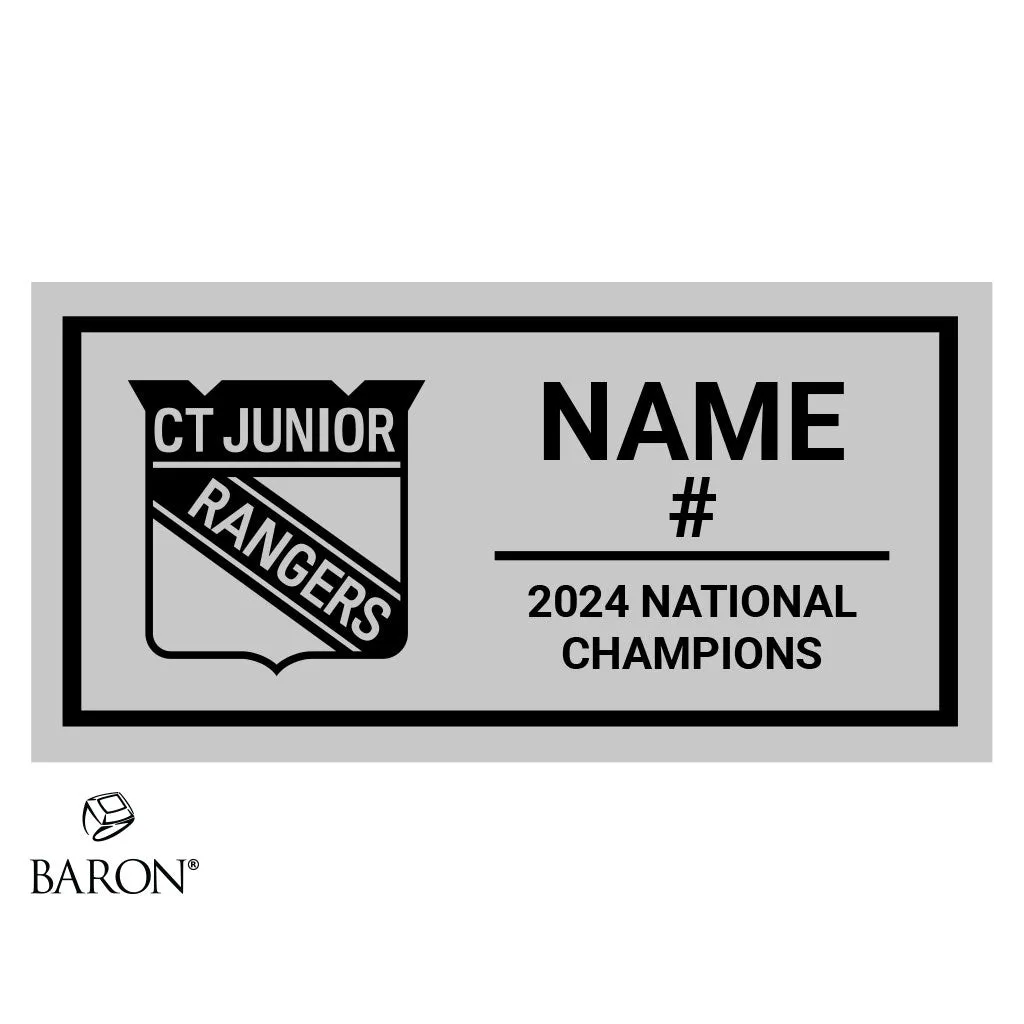 Connecticut Jr. Rangers Hockey 2024 Championship Black Standard Window Ring Box