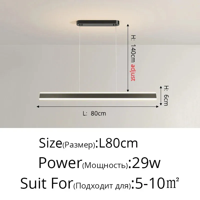 Contemporary LED Chandelier - Minimalist Elegance for Home Villas, Living Rooms, Bedrooms, Dining Rooms, and Studies