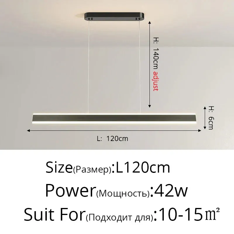 Contemporary LED Chandelier - Minimalist Elegance for Home Villas, Living Rooms, Bedrooms, Dining Rooms, and Studies