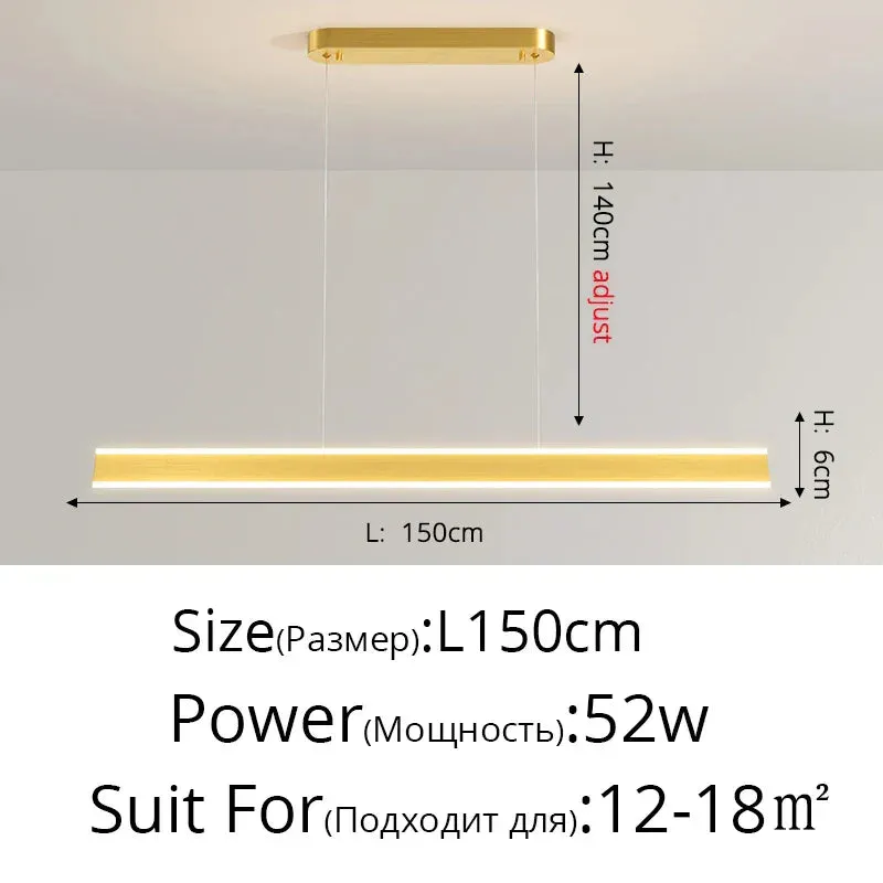 Contemporary LED Chandelier - Minimalist Elegance for Home Villas, Living Rooms, Bedrooms, Dining Rooms, and Studies