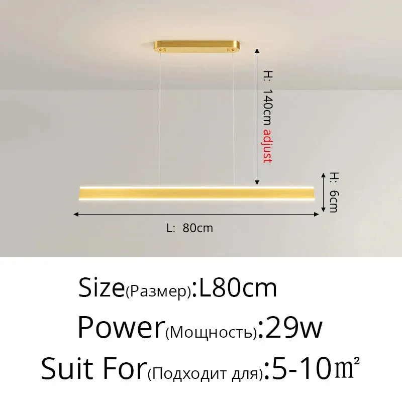 Contemporary LED Chandelier - Minimalist Elegance for Home Villas, Living Rooms, Bedrooms, Dining Rooms, and Studies