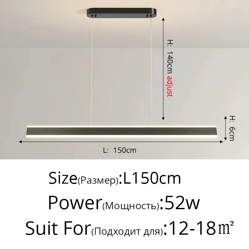 Contemporary LED Chandelier - Minimalist Elegance for Home Villas, Living Rooms, Bedrooms, Dining Rooms, and Studies