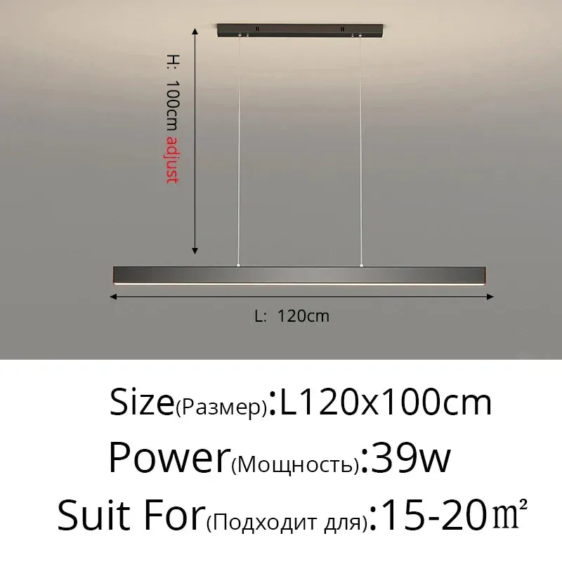 Contemporary LED Chandelier - Minimalist Elegance for Home Villas, Living Rooms, Bedrooms, Dining Rooms, and Studies