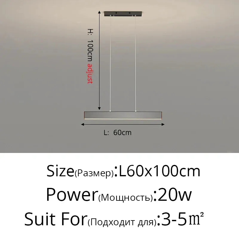 Contemporary LED Chandelier - Minimalist Elegance for Home Villas, Living Rooms, Bedrooms, Dining Rooms, and Studies