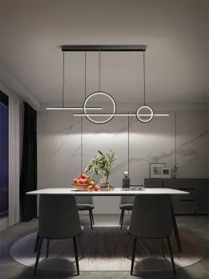 Contemporary LED Restaurant Chandelier - Minimalist Elegance for Living and Dining Spaces with Creative Design