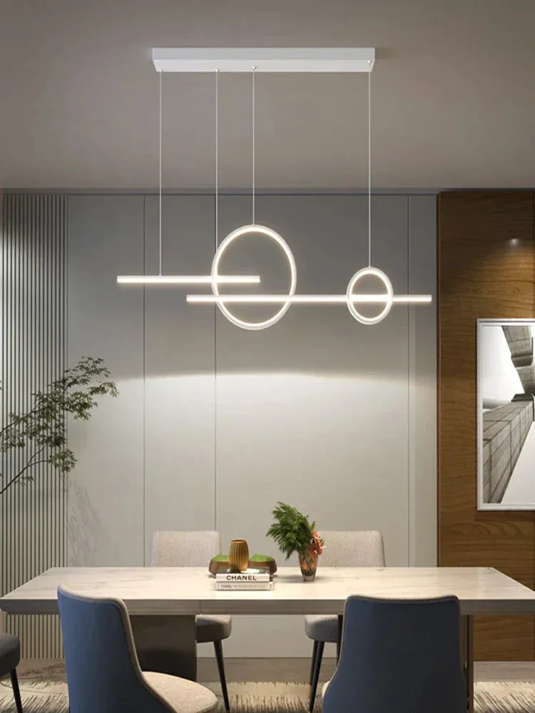 Contemporary LED Restaurant Chandelier - Minimalist Elegance for Living and Dining Spaces with Creative Design