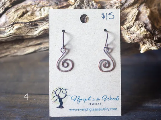 Copper Wire Earrings (Multiple Options)