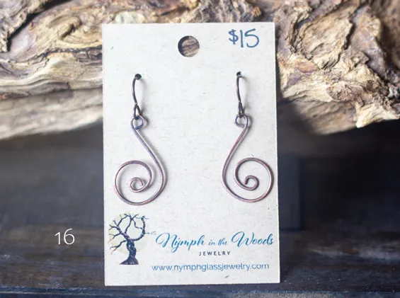 Copper Wire Earrings (Multiple Options)
