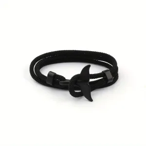 Creative Whale Tail Bracelet Retro Braided Stretchable Holiday Party Gift