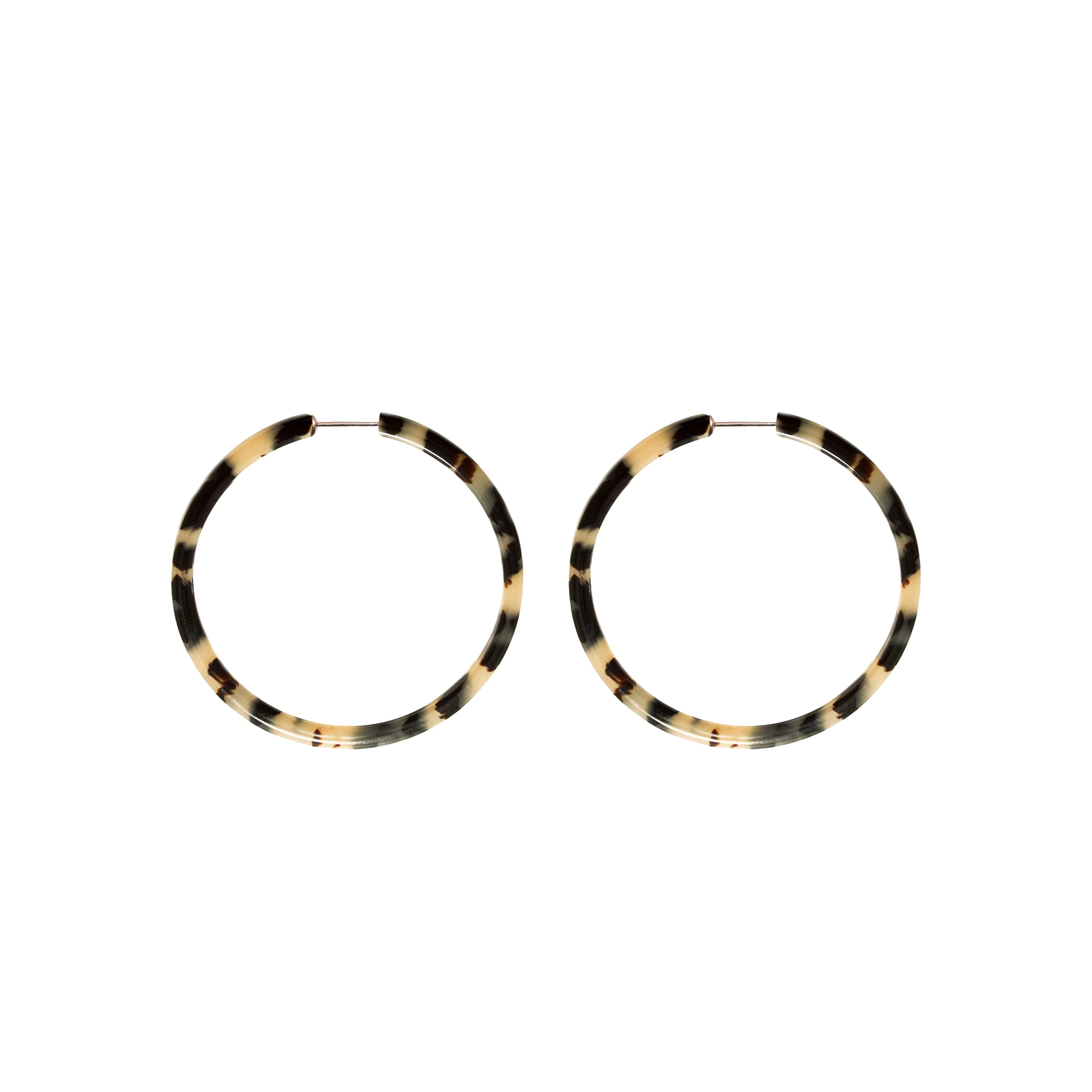 Creole Small Light Tortoiseshell Hoop Earrings