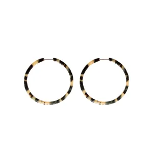 Creole Small Light Tortoiseshell Hoop Earrings