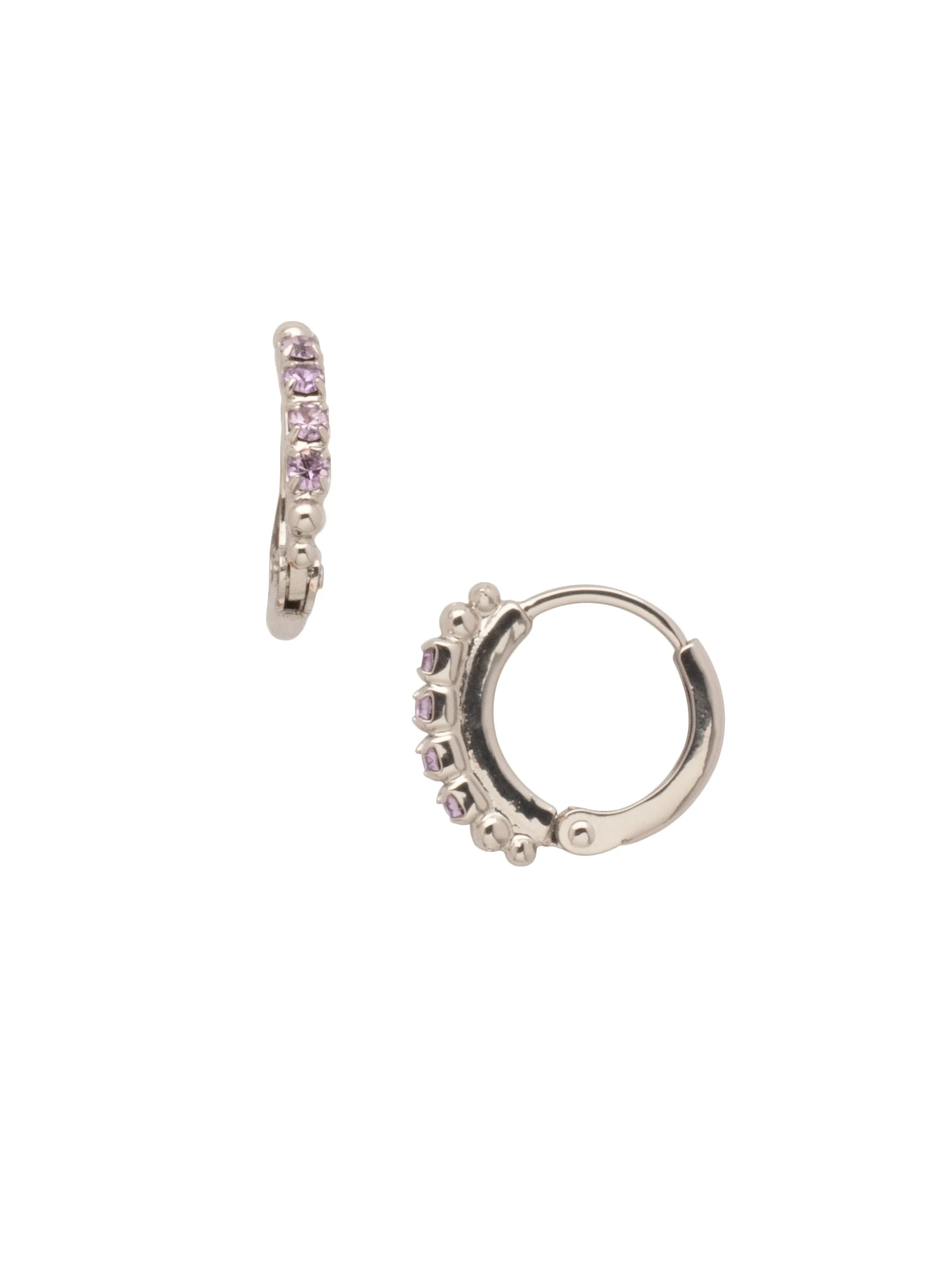 Crystal Huggie Hoop Earrings - EFP22PDLCH