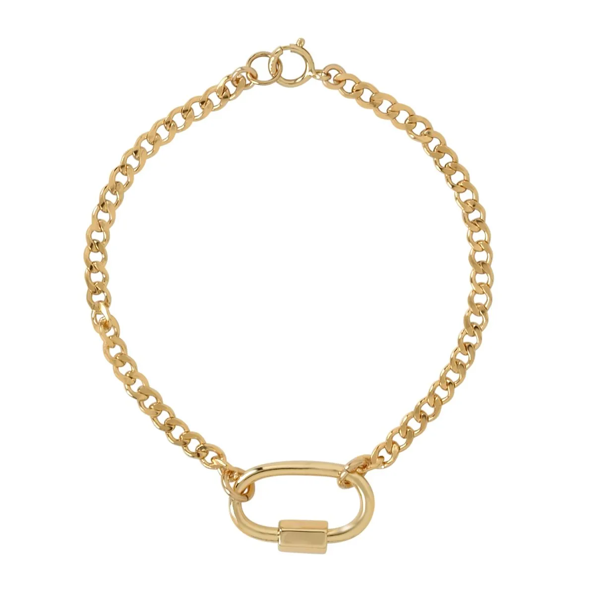 Curb Chain Carabiner Bracelet